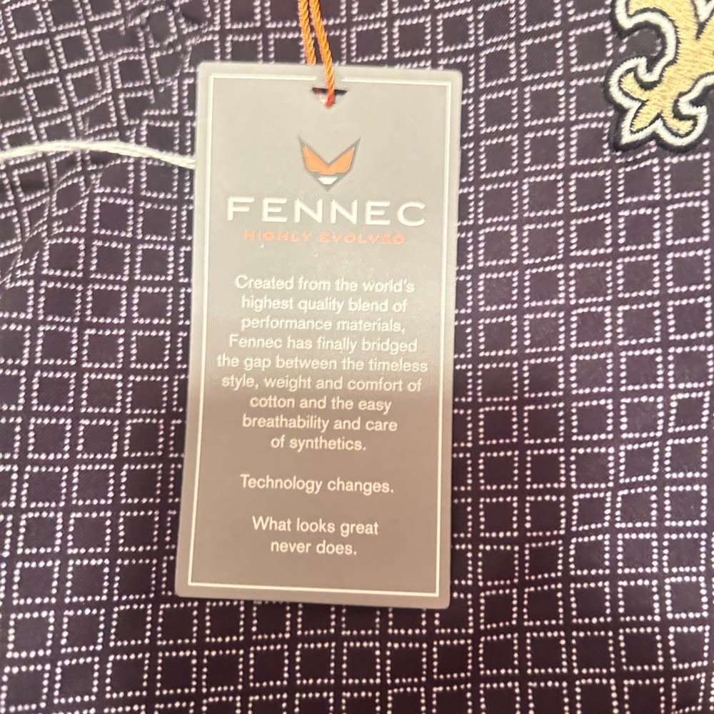 Fi🔥ya N.O. Saints “Who Dat” Fennec Blk/Gry Polo Shirt Size M(2) & L(2) - Picture 6 of 11